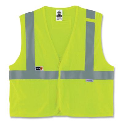 Ergodyne 21499 GloWear 8260FRHL Class 2 FR Safety Hook and Loop Vest, Modacrylic/Kevlar, 4X-Large/5X-Large, Lime, Ships in 1-3 Business Days EGO21499