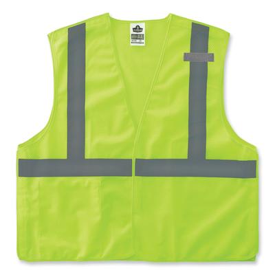 Ergodyne 24542 GloWear 8215BA-S Single Size Class 2 Economy Breakaway Mesh Vest, Polyester, Small, Lime, Ships in 1-3 Business Days EGO24542