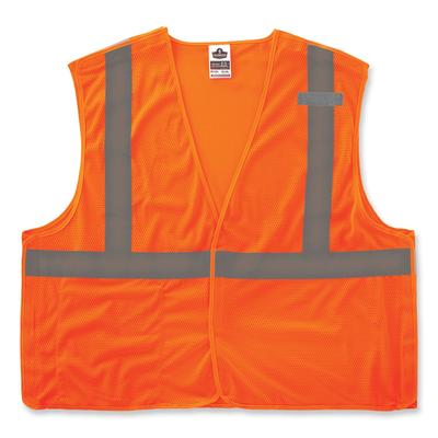 Ergodyne 24552 GloWear 8215BA-S Single Size Class 2 Economy Breakaway Mesh Vest, Polyester, Small, Orange, Ships in 1-3 Business Days EGO24552