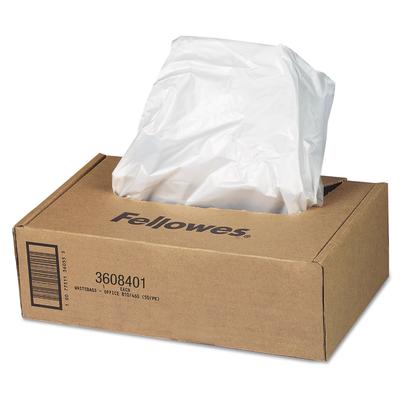 Fellowes 3608401 Shredder Waste Bags, 16 to 20 gal Capacity, 50/Carton - Box of 50