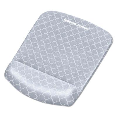 Fellowes 9549701 PlushTouch Mouse Pad with Wrist Rest, 7.25 x 9.37, Lattice Design