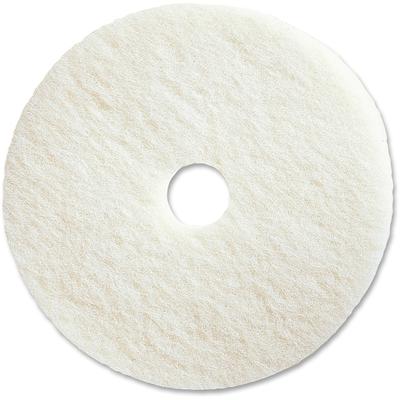 Genuine Joe 90517 Polishing Floor Pads, 17", 5/CT, White - Case of 5