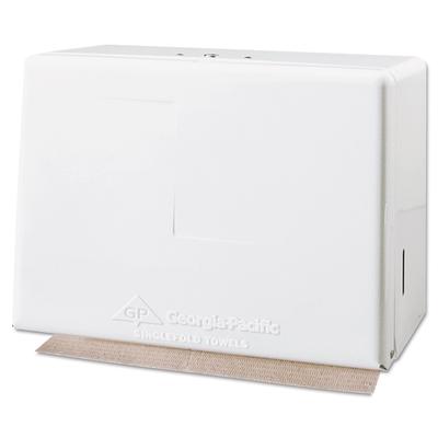 Georgia Pacific 56701 Singlefold Towel Dispenser, Steel, 11 5/8w x 6 5/8d x 8 1/8h, White