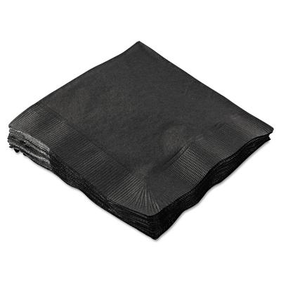 Hoffmaster 180313 Beverage Napkins, 2-Ply, 9 1/2 x 9 1/2, Black, 1000/Carton - Case of 1000