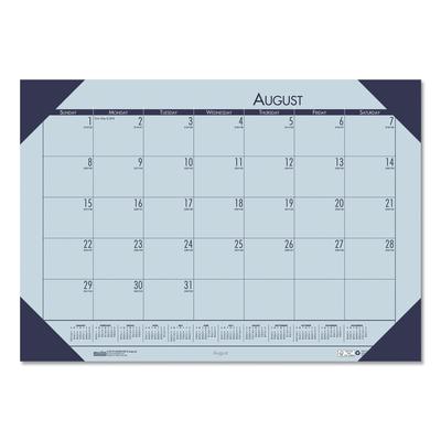 House Of Doolittle 012573 EcoTones Recycled Academic Desk Pad Calendar, 18.5 x 13, Orchid Sheets, Cordovan Corners, 12-Month (Aug-July): 2023-2024