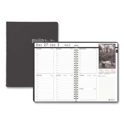 House Of Doolittle 2171-02 Black-on-White Photo Weekly Appointment Book, Landscapes Photography, 11 x 8.5, Black Cover, 12-Month (Jan to Dec): 2024