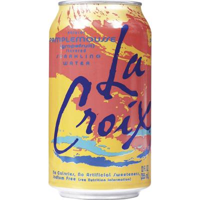 LaCroix 40120 Flavored Sparkling Water, Ready-to-Drink, Grapefruit Flavor, 12 fl oz (355 mL), 24/Carton - Case of 24