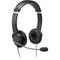 Kensington 97603 Headphones, W/ Mic, Hi-Fi, 7-9/10"Wx11-1/5"Lx2-4/5"H, Bk