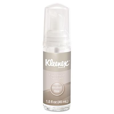 Kleenex 34136 Alcohol-Free Foam Hand Sanitizer, 1.5 oz Pump Bottle, Unscented