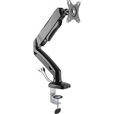 Lorell 99800 Mounting Arm for Monitor, Black, 1 Display(s) Supported, 14.30 lb Load Capacity, 75 x 75, 100 x 100 VESA Standard