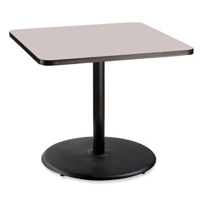National Public Seating CT33636RD1GY Cafe Table, 36w x 36d x 30h, Square Top/Round Base, Gray Nebula Top, Black Base NPSCT33636RD1GY