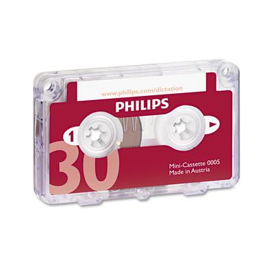 Philips Speech Processing LFH000560 Audio & Dictation Mini Cassette, 30 Minutes (15 x 2), 10/Pack - Pack of 10