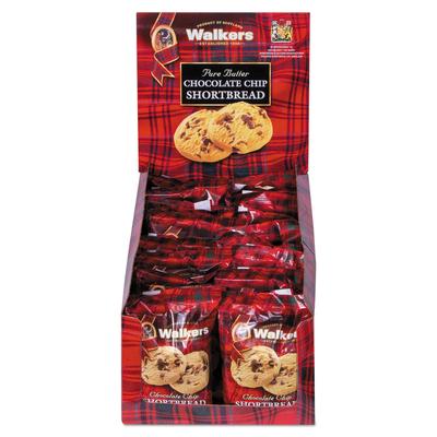 Office Snax W1537D Shortbread Cookies, Chocolate Chip Shortbread, 2.2 oz Box - Box of 20