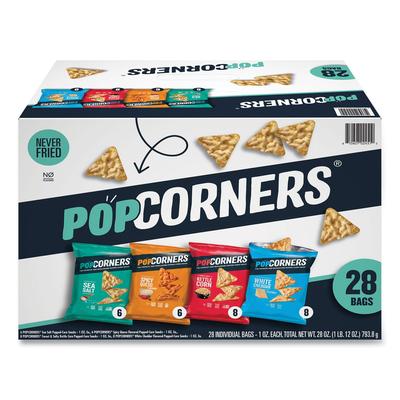 PopCorners® 22002179 Popped Corn Chips Snacks Variety Pack, Assorted Flavors, 1 oz Bag, 28/Pack