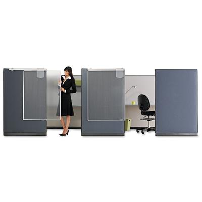 Quartet® WPS1000 Workstation Privacy Screen, 36w x 48d, Translucent Clear/Silver