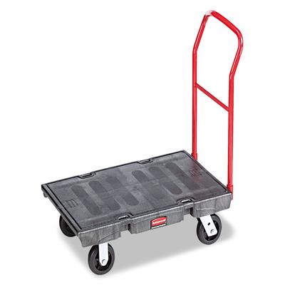 Rubbermaid 443600BK Heavy-Duty Platform Truck Cart, 2000 lb Capacity, 24