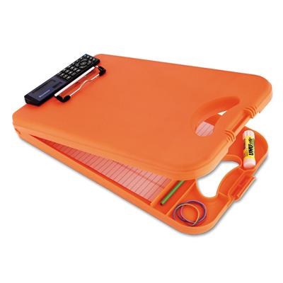 Saunders 00543 DeskMate II w/Calculator, 1/2" Clip Cap, 8 1/2 x 12 Sheets, Hi-Vis Orange