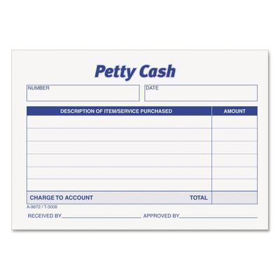 TOPS 3008 Received of Petty Cash Slips, 3.5 x 5, 1/Page, 50/Pad, 12 Pads/Pack - Pack of 12