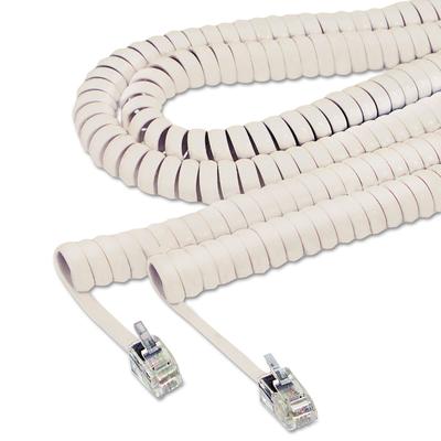 Softalk 42260 Coiled Phone Cord, Plug/Plug, 25 ft., Beige