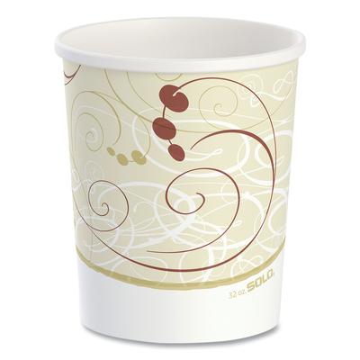 Solo Inc. H4325-J8000 Flexstyle Double Poly Paper Containers, 32oz, Symphony Design, 500/Carton - Case of 500