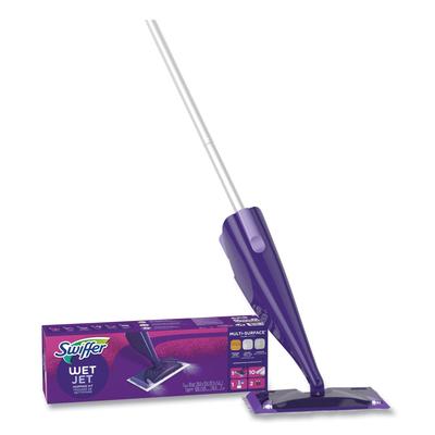 Swiffer 49886 WetJet Mop Starter Kit with 10 Pads and 1 Cleaner, 11.3 x 5.4 Head, Silver Handle PGC49886