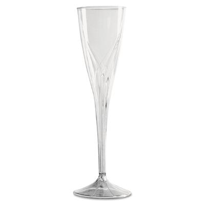 WNA Comet CWSC5 Classicware One-Piece Champagne Flutes, 5 oz., Clear, Plastic, 10/Pack - Case of 100