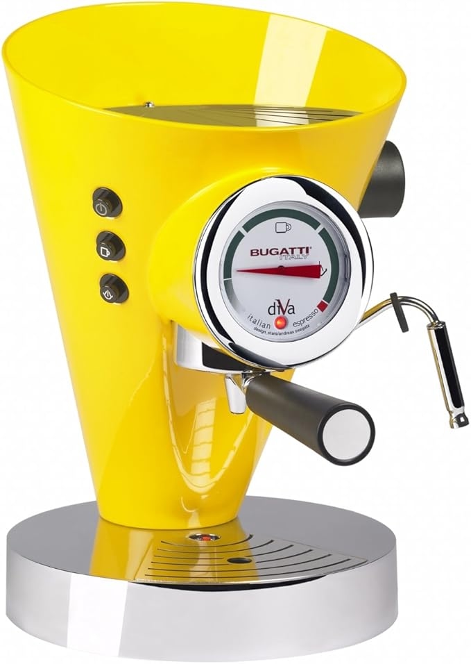 BUGATTI – Diva Espresso – Kaffeemaschine in Rot – einfarbige Oberfläche, 0,8 l