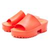 Pantolette LASCANA, Damen, Gr. 38, orange, Obermaterial: 100% Synthetik. Futter: 100% Synthetik. Decksohle: 100% Synthetik. Laufsohle: 100% Synthetik, unifarben, casual, Schuhe, Mule, Sandale, offener Schuh mit Plateausohle