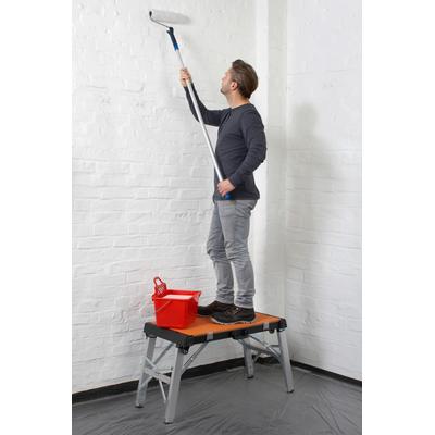 Werkbank MEISTER "Universal 4 in 1", orange (orange, schwarz, silberfarben), B:98cm H:85cm T:52cm, Aluminium, Kunststoff