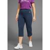 Sporthose KANGAROOS, Damen, Gr. 52/54, N-Gr, blau (navy), Jersey, Obermaterial: 95% Baumwolle, 5% Elasthan, unifarben, sportlich, schmal 3/4-Länge, Hosen, Große Größen