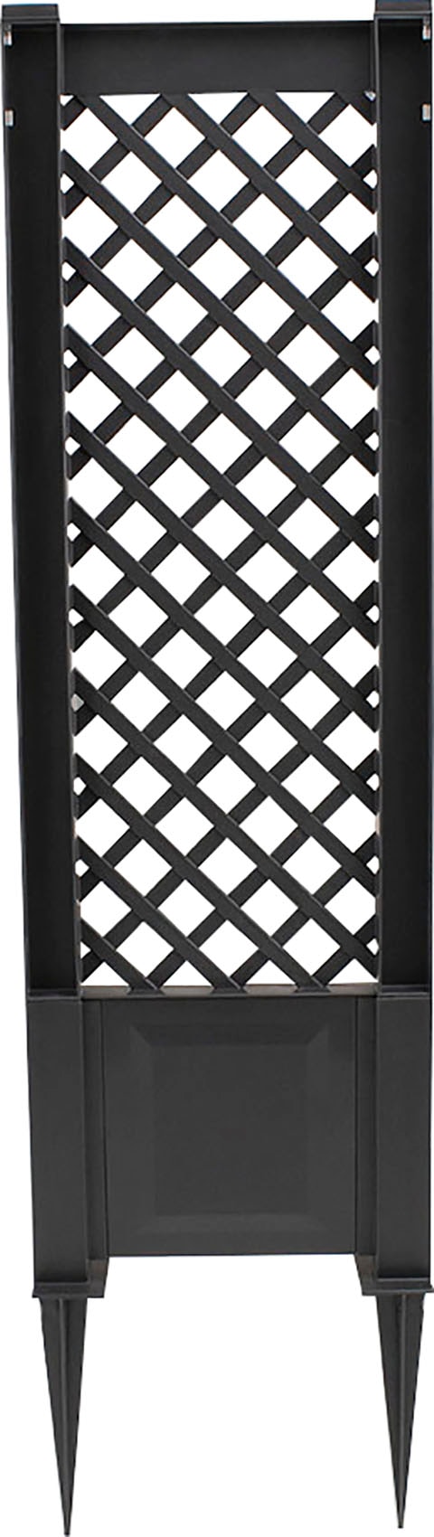 Spalier KHW, grau (anthrazit), B:86cm H:140cm T:6cm, Kunststoff, Rankhilfen, BxTxH: 43x6x140 cm, anthrazit