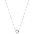 Kette mit Anhänger AMOR "Herz, Trachtenschmuck, Volksfest, 2039229, 2039230", blau (silberfarben, blau, weiß), Halsketten, Damen, Silber 925 (Sterlingsilber)-Perlen, L: 42cm, Silber 925 (Sterlingsilber), Perlen, mit Stein (synth.) - mit...