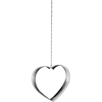 Dekohänger FINK "ANYA", silber (silberfarben), B:31cm H:28cm T:6cm, Edelstahl, Dekohänger, Dekoherz zum Hängen, aus Edelstahl, outdoorgeeignet Image