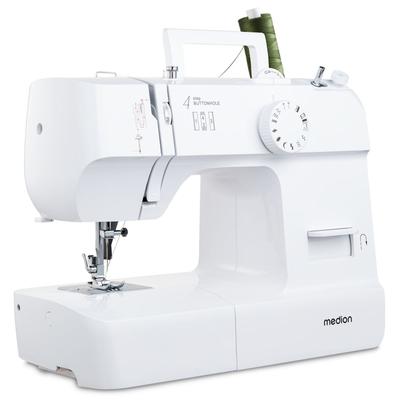 MEDION Freiarm-Nähmaschine "MD 11179, 12 Stichmuster, 4 Schritte Knopfloch", weiß, B:34,5cm H:27cm T:14,5cm, Nähmaschine