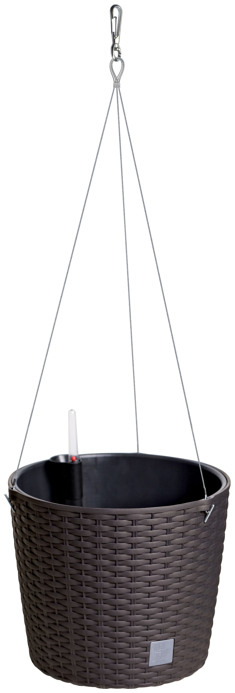 Blumentopf PROSPERPLAST "Hängeampel Rato", braun, H:21,9cm, Kunststoff, Pflanzgefäße, Ø 25,6 cm