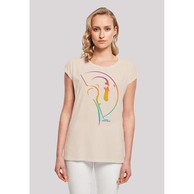 T-Shirt F4NT4STIC "Buzz Lightyear Blended Stare", Damen, Gr. 3XL, weiß (sandweiß), Obermaterial: 100% Baumwolle, casual, regular fit, Rundhals, Kurzarm ohne Bündchen, Shirts, Premium Qualität Image