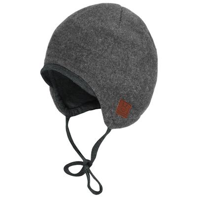 Fleecemütze MAXIMO, Baby, Gr. 39, grau, Wolle, casual, Mützen, aus Wollfleece mit Bindeband und Jerseyfutter Image