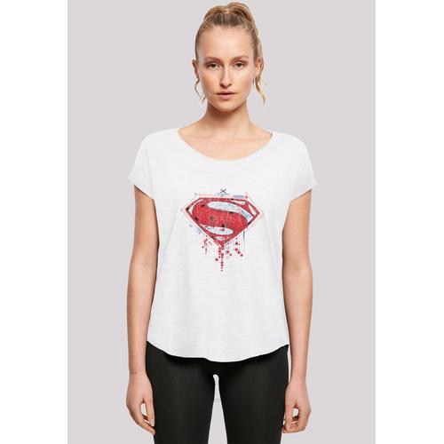 T-Shirt F4NT4STIC ""DC Comis Superhelden Superman Geo Logo"" Gr. 5XL, weiß Damen Shirts Print