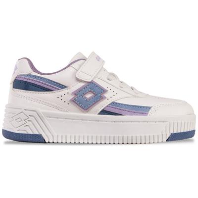 Sneaker LOTTO, Kinder, Gr. 34, weiß (weiß, midblau), Synthetik, mehrfarbig, sportlich, Schuhe, - in harmonischer Farbgebung Image