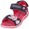 Sandale KAPPA, Gr. 26, blau (navy, pink), Synthetik, sportlich, Schuhe Sandale, mit tollen Lichteffekten