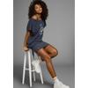 Jerseykleid KANGAROOS, Damen, Gr. 52/54 (XXL), N-Gr, blau (marine, weiß), Jersey, Obermaterial: 50% Baumwolle, 50% Modal. Kleid: 95% Baumwolle, 5% Elasthan, bedruckt, gestreift, kontrastfarbene Details, casual, figurbetont mini, Rundhals, ohne...