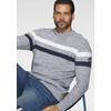 Rundhalspullover MAN'S WORLD "Bis Größe 5 XL", Herren, Gr. L (52/54), blau (blau, meliert), Feinstrick, Obermaterial: 100% Baumwolle, meliert, casual, normal, Rundhals, Langarm Rippstrickbündchen, Pullover, in melierte Optik