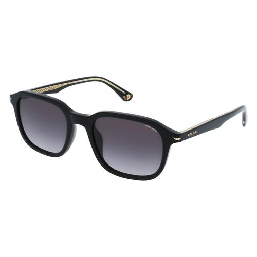 Police SPLL81 Herren-Sonnenbrille Vollrand Eckig Acetat-Gestell, schwarz