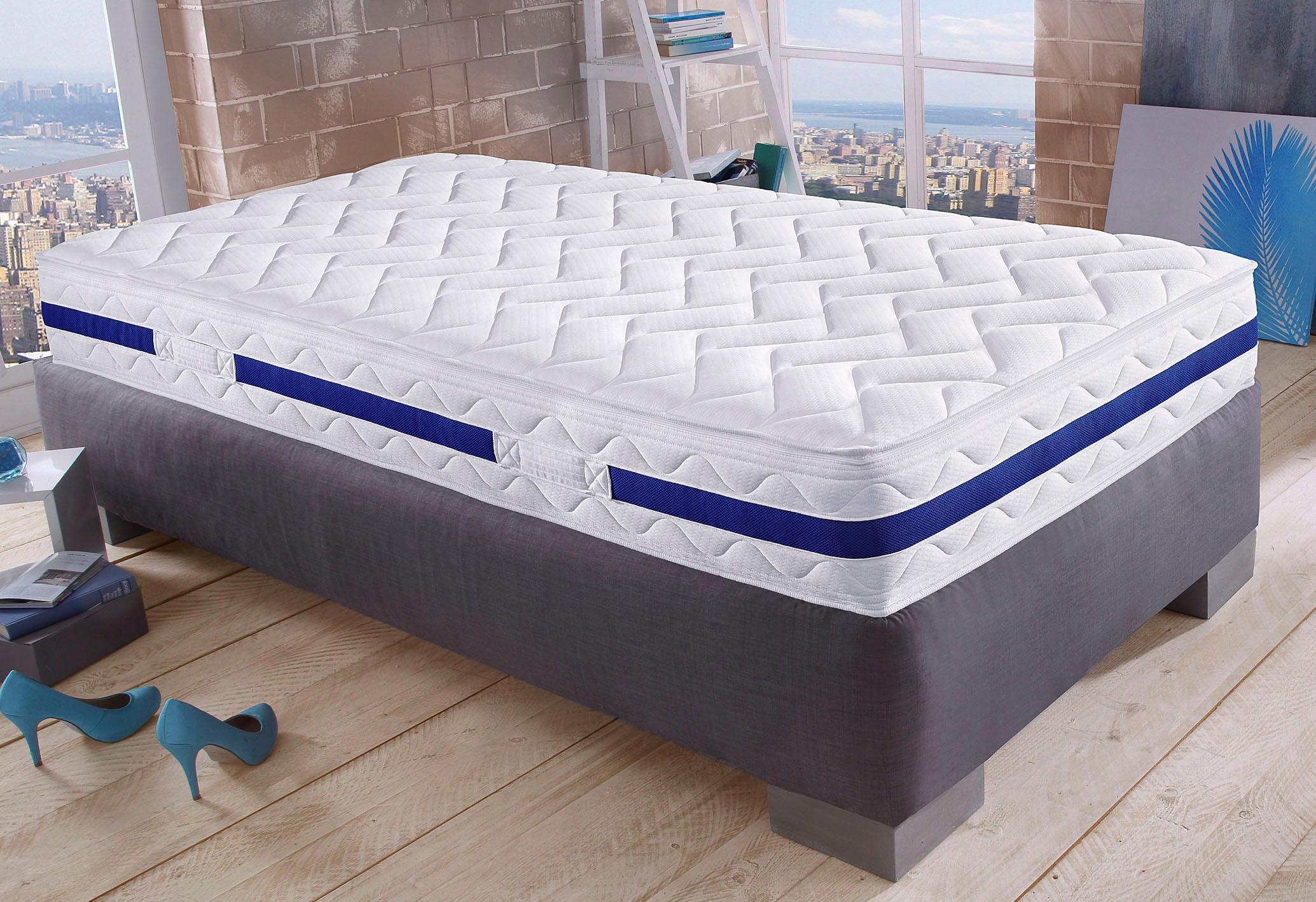 Taschenfederkernmatratze BRECKLE "1000 Pur, 7 Zonen Matratze 90x200 cm, 140x200 cm & weitere Größen", weiß, B:140cm H:25cm L:200cm, Bezug: 66% Polyester, 34% Viskose. Steppfüllung: 100% Polyester, Matratzen, Taschenfederkernmatratze, Matratze...