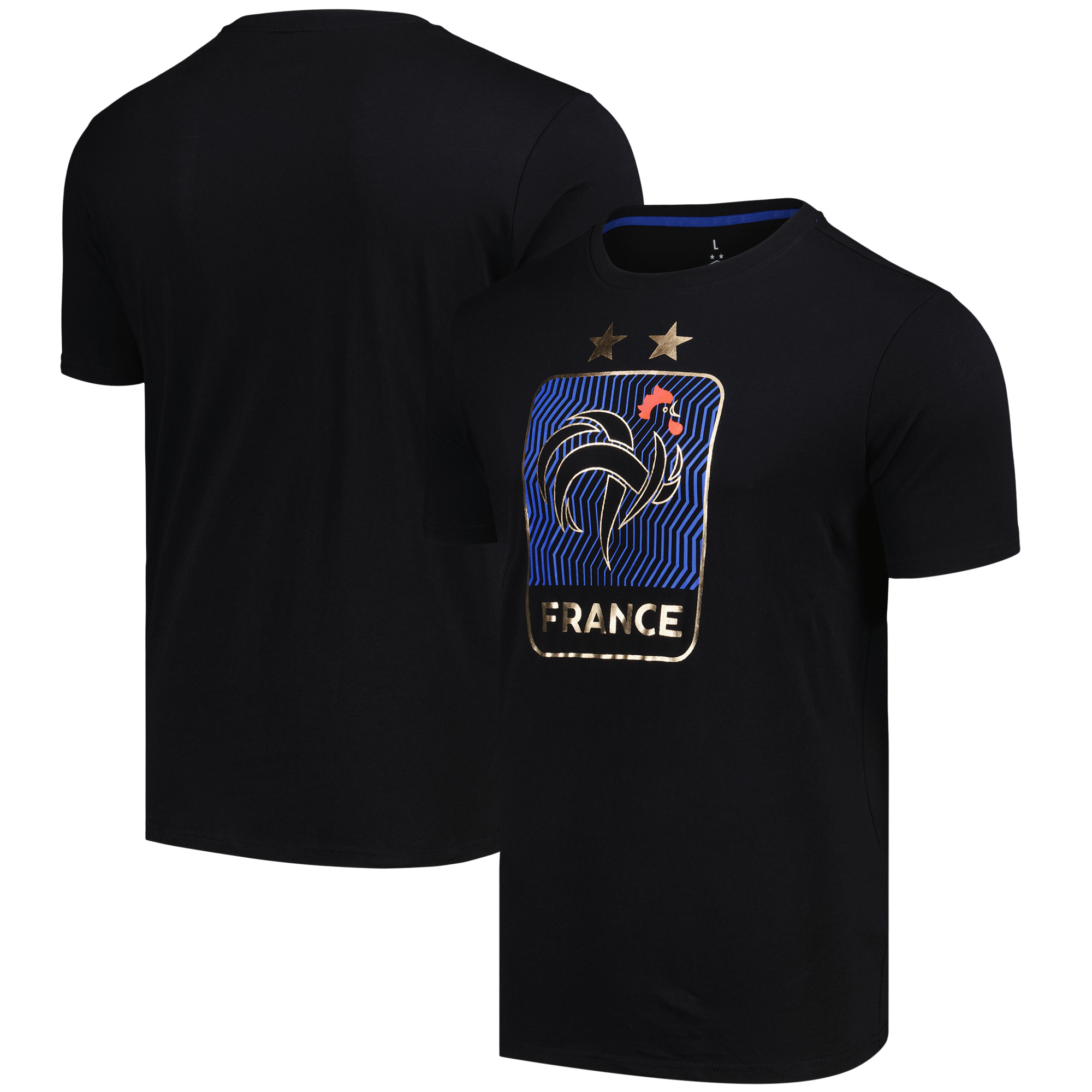 Frankreich Crest Grafik T-Shirt - Schwarz - Herren Image