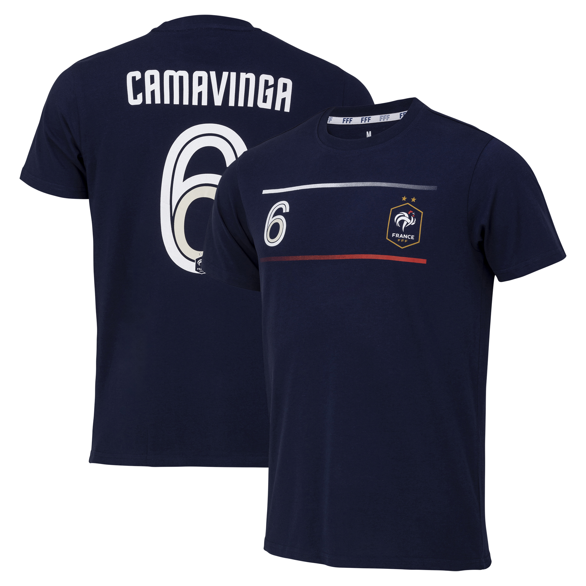 Frankreich Spieler T-Shirt CAMAVINGA No 6 - Marineblau - Herren Image