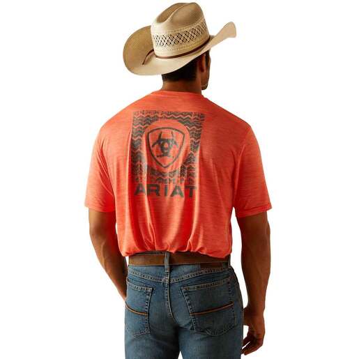 Ariat Men's Charger SW Shield Short-Sleeve Work Shirt - Hot Coral XXL