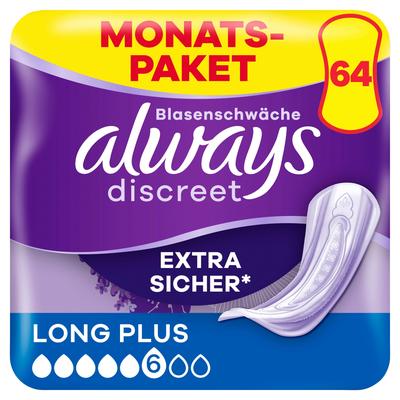 Always discreet Inkontinenz Einl.long plus Monatsp 64 St Binden Image