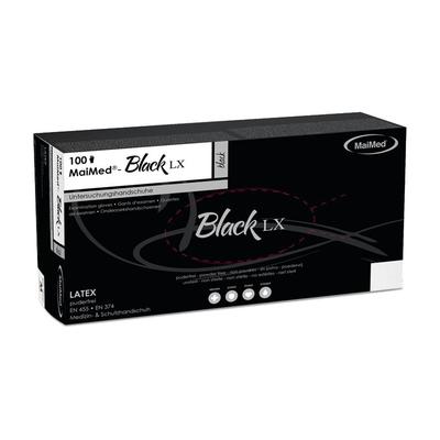 Black LX PF Unt.Handsch.unsteril Latex Gr.S 100 St Handschuhe Image