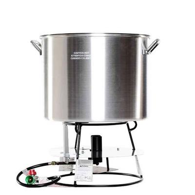 King Kooker Outdoor Double Jet Cooker Package with 90 Quart Aluminum Pot - Silver